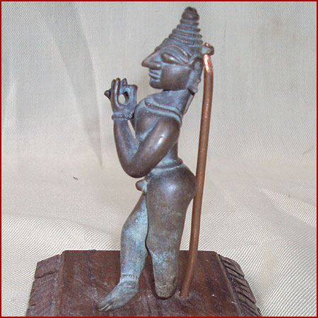 ANTIQUE DARK BRONZE 11TH 13TH CENTURY KRISHNA TAMIL NADU? INDIA  